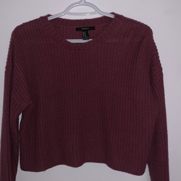 [M]👚 - F21 knit cropped sweater - Picture 6 of 7
